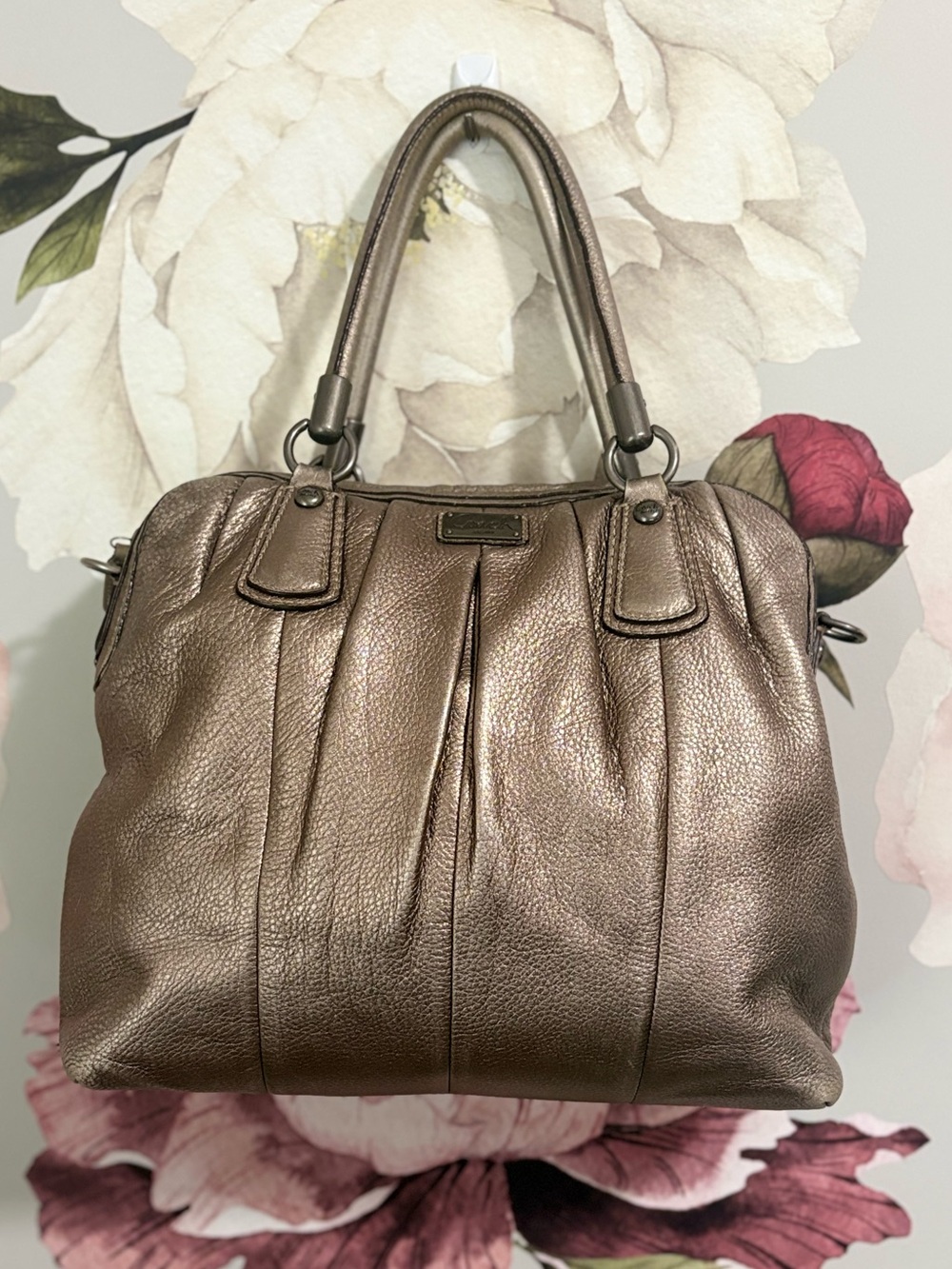 Coach Kristin Metallic Leather Hobo / Shoulder Bag